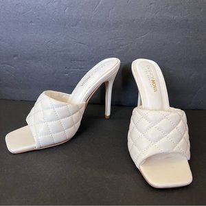 Fashion Nova Heels White Size 7,5 NWOT